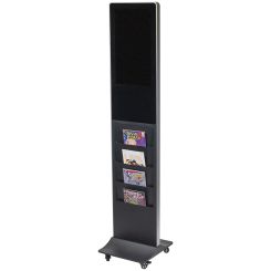 Freestanding Digital Signage with 4 Brochure Holder - 8.5"x11" Media Size